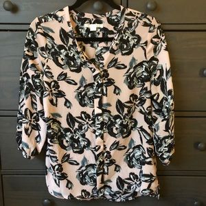 Flower print blouse